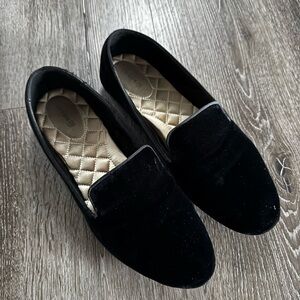 Birdies Black Velvet Slip-Ons